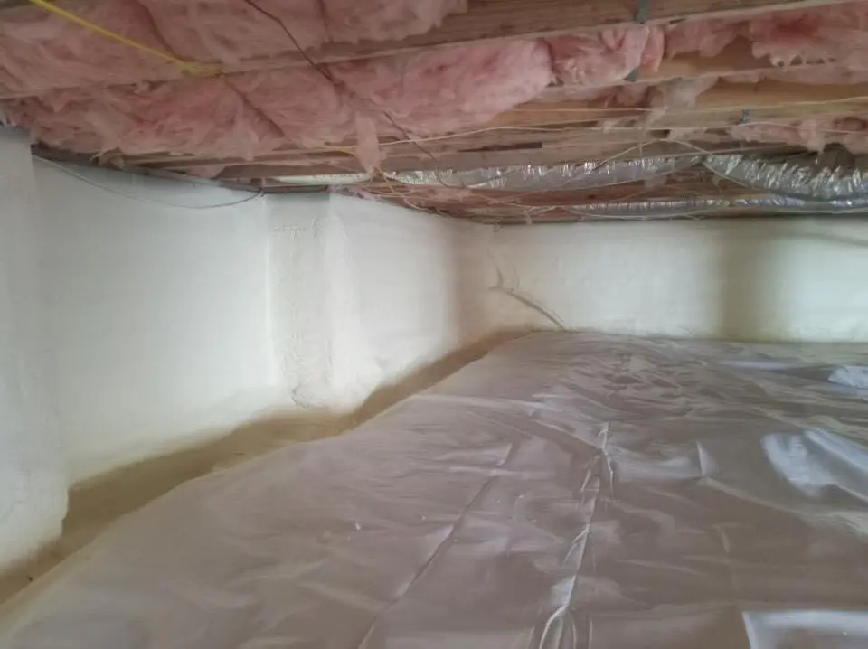 Crawl space encapsulation with closed-cell spray foam for Roof Maintenance in Comstock
